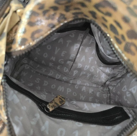 AIMEE KESTENBERG Leopard Cheetah Print Leathee CAR-GO SHOULDER SATCHEL BAG - Picture 6 of 14